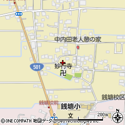 熊本県熊本市南区内田町1694周辺の地図