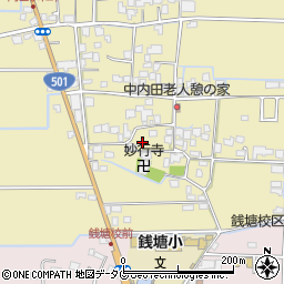 熊本県熊本市南区内田町1694周辺の地図