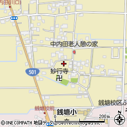 熊本県熊本市南区内田町1696周辺の地図