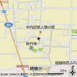 熊本県熊本市南区内田町1698周辺の地図