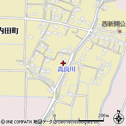 熊本県熊本市南区内田町582周辺の地図