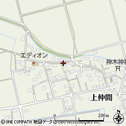 熊本県上益城郡嘉島町上仲間周辺の地図