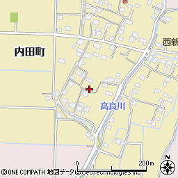 熊本県熊本市南区内田町617周辺の地図