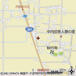 熊本県熊本市南区内田町1821周辺の地図