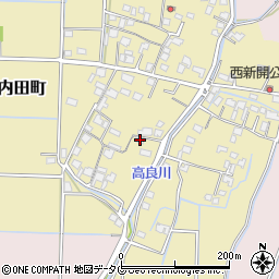 熊本県熊本市南区内田町588周辺の地図