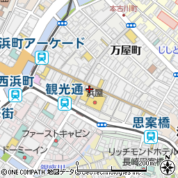 ソフトバンク　長崎浜町周辺の地図