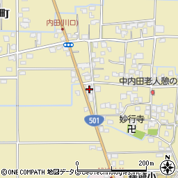 熊本県熊本市南区内田町1921周辺の地図
