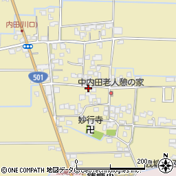 熊本県熊本市南区内田町1793周辺の地図