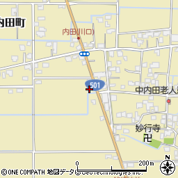 熊本県熊本市南区内田町1927-2周辺の地図