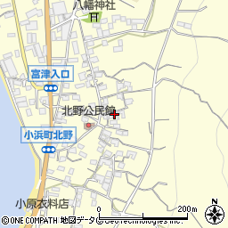 長崎県雲仙市小浜町北野858周辺の地図