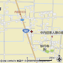 熊本県熊本市南区内田町1736周辺の地図