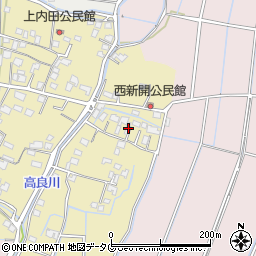 熊本県熊本市南区内田町75周辺の地図