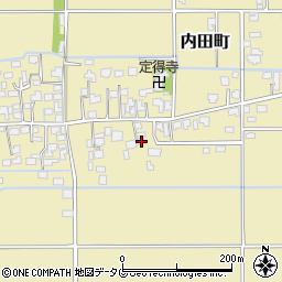 熊本県熊本市南区内田町2458周辺の地図
