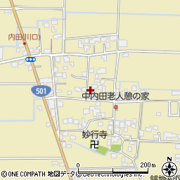 熊本県熊本市南区内田町1752-1周辺の地図