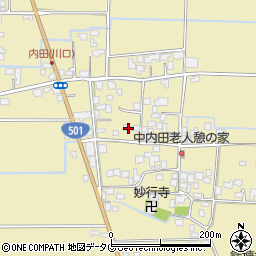 熊本県熊本市南区内田町1745周辺の地図
