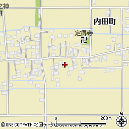 熊本県熊本市南区内田町2464-1周辺の地図