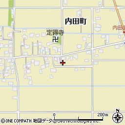 熊本県熊本市南区内田町2513周辺の地図