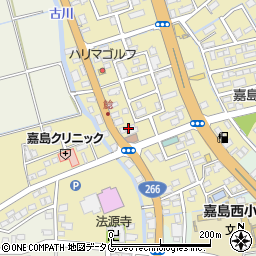 嘉島斎場周辺の地図