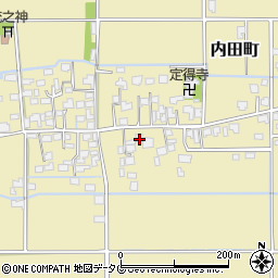 熊本県熊本市南区内田町2467周辺の地図
