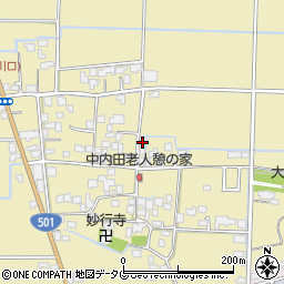 熊本県熊本市南区内田町1440-2周辺の地図