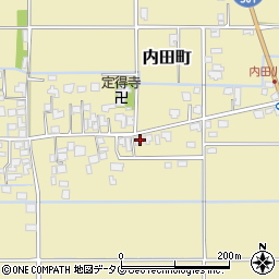 熊本県熊本市南区内田町2519周辺の地図