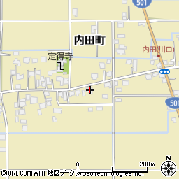 熊本県熊本市南区内田町2511-1周辺の地図