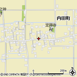 熊本県熊本市南区内田町2416周辺の地図