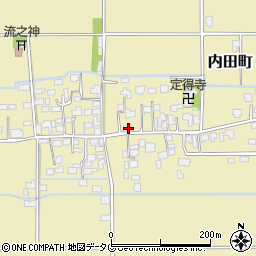 熊本県熊本市南区内田町2401周辺の地図