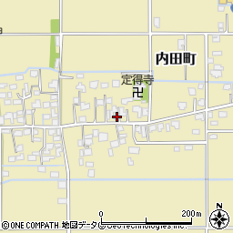 熊本県熊本市南区内田町2419周辺の地図