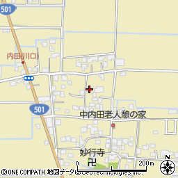 熊本県熊本市南区内田町1768周辺の地図