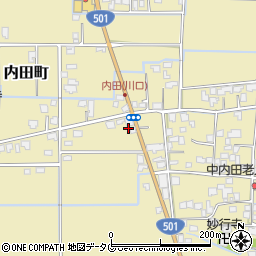 熊本県熊本市南区内田町1947周辺の地図