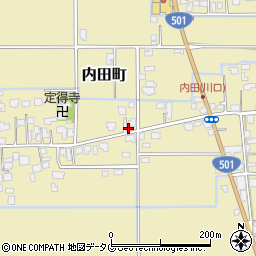 熊本県熊本市南区内田町1958周辺の地図