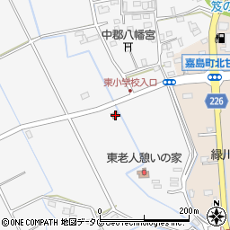 熊本県上益城郡嘉島町上六嘉2383周辺の地図