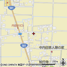 熊本県熊本市南区内田町1724周辺の地図
