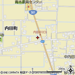 熊本県熊本市南区内田町1534周辺の地図