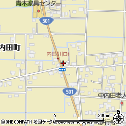 熊本県熊本市南区内田町1533周辺の地図