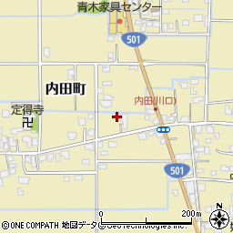 熊本県熊本市南区内田町1538周辺の地図