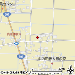 熊本県熊本市南区内田町1525周辺の地図