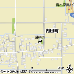 熊本県熊本市南区内田町2444周辺の地図