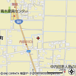 熊本県熊本市南区内田町1661周辺の地図