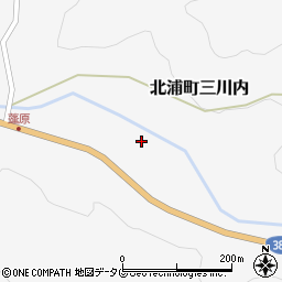 宮崎県延岡市北浦町三川内周辺の地図