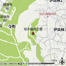 坂本龍馬之像（風頭公園）周辺の地図