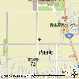 熊本県熊本市南区内田町1972周辺の地図