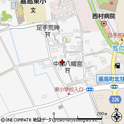 熊本県上益城郡嘉島町上六嘉2224周辺の地図