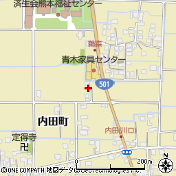 熊本県熊本市南区内田町1962周辺の地図