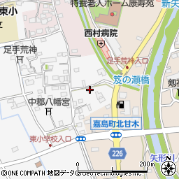 熊本県上益城郡嘉島町上六嘉2317周辺の地図