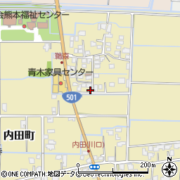 熊本県熊本市南区内田町3902周辺の地図