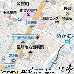 長崎地方法務局　登記部門不動産登記，会社・法人登記に関するお問い合わせ周辺の地図