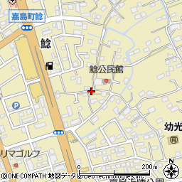 熊本県上益城郡嘉島町鯰周辺の地図