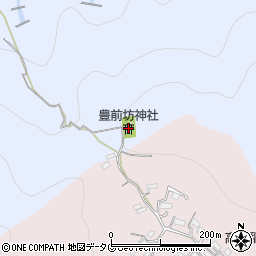 豊前坊神社周辺の地図